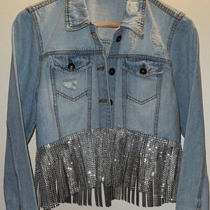 Cropped Fringe Jacket